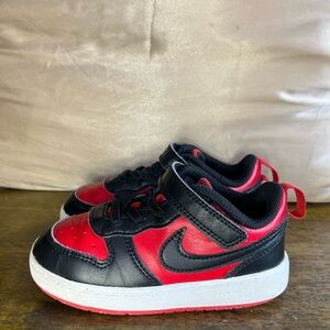 Nike Court Borough Low Recraft PS | Size 8C | Red/Black